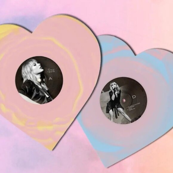 Taylor Swift Lover Live From Paris Heart Vinyl Set - Picture 1 of 2